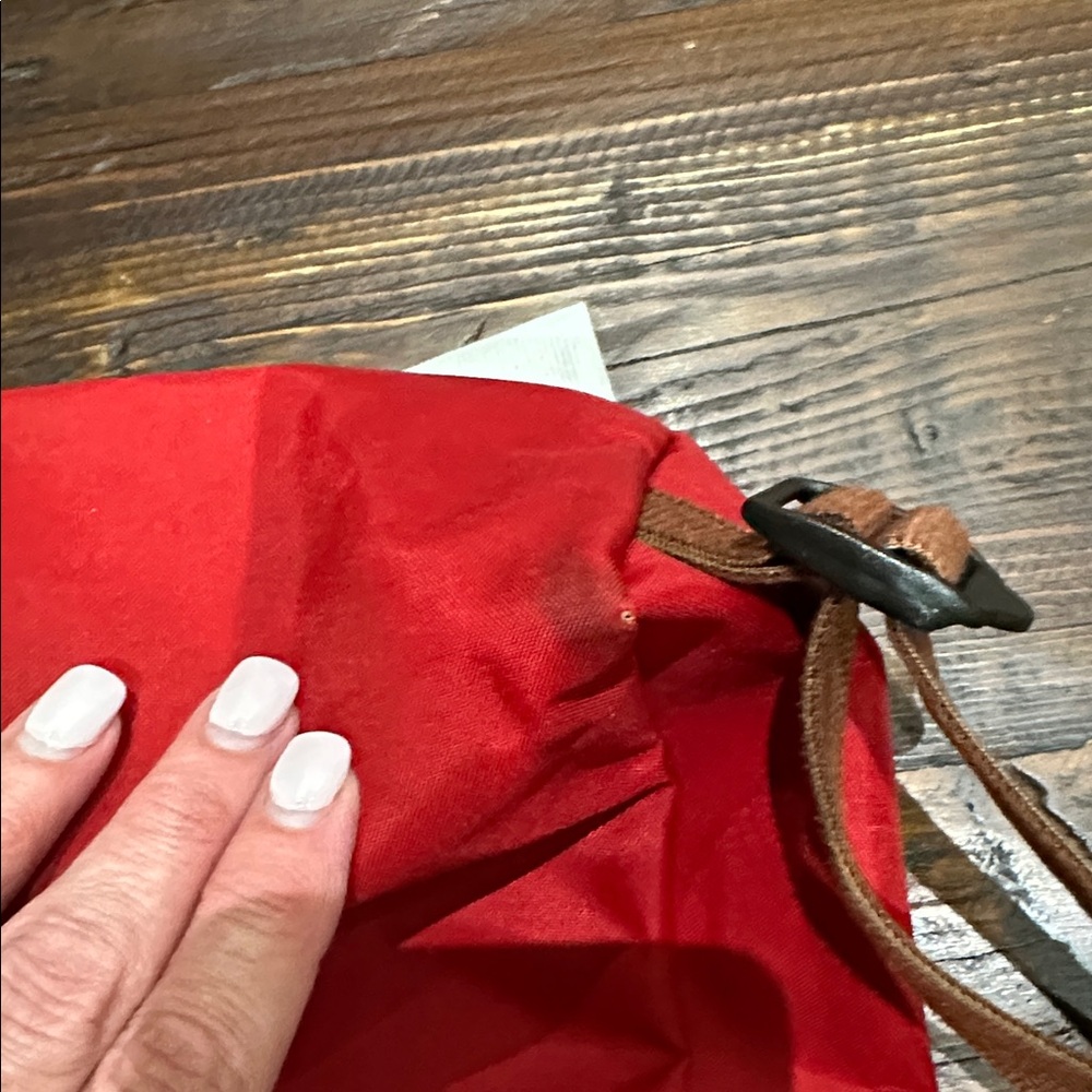 Longchamp Red and Brown Backpack - Picture 7 of 9